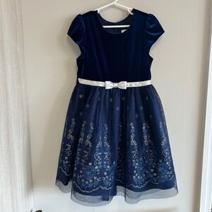 Jona‎ Michelle Tulle Blue Dress Size 5 Special Occasion Holiday Party silver